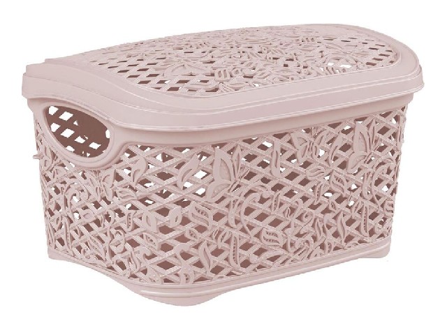 Корзинка для хранения Keeplex Fiori с ручками 3,3л 23,6х17,6х12,6см бежевый топаз